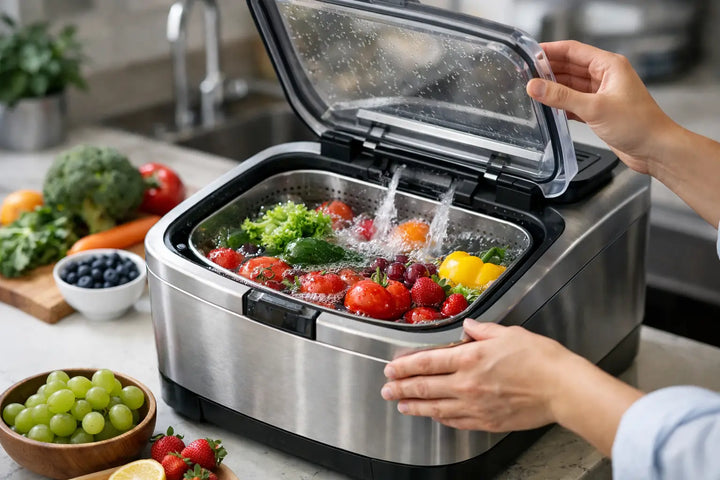 How to use a fruit and vegetable washer