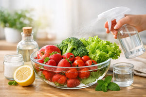 What is a natural fruit and vegetable wash?