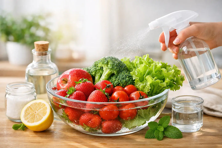 What is a natural fruit and vegetable wash?
